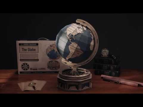 Globo Terráqueo Armario Secreto De Madera Ensamble-robotime Globo Terráqueo Armario Secreto De Madera Ensamble-robotime
