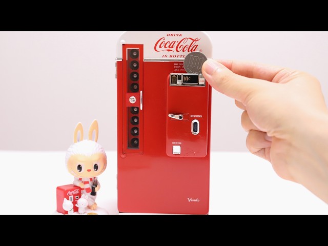 Coca Cola Vending Machine Collectible Musical Bank with Labubu