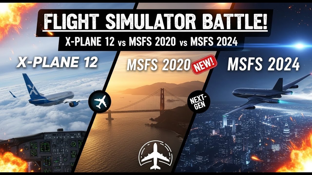 MSFS 2020 vs MSFS 2024 vs XPLANE 12 YouTube