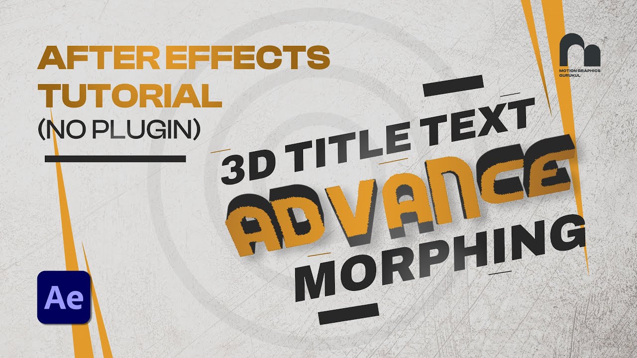 3D Morphing Title Text Animation Tutorial | Trending Text Animation in ...