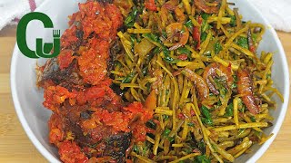 How To Make Fried Abacha Without Akanwu (Potash) - Chinwe Uzoma Kitchen