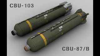 What is the difference between CBU-87 and CBU-103 Cluster bomb #shorts