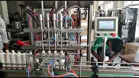 liquid filling machine four head with PLC control