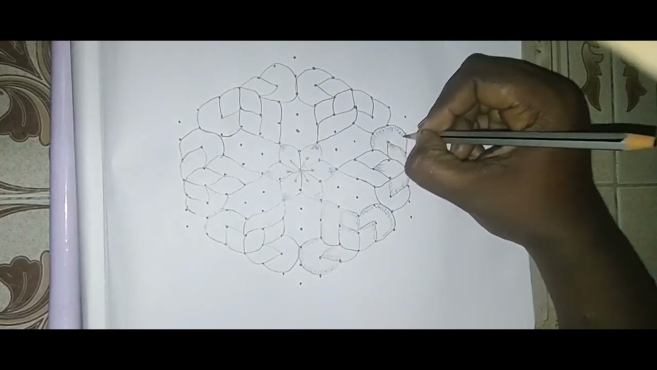 13*7🌺 poo Kolam 🌺dots Kolam🌺 simple Kolam🌺muggulu rangoli🙏👍