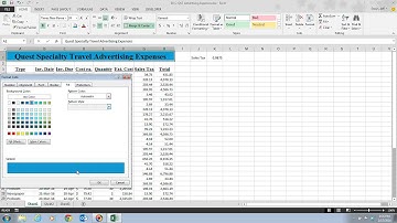 Excel 2013 Unit C Video 6 - Apply Colors, Patterns, and Borders