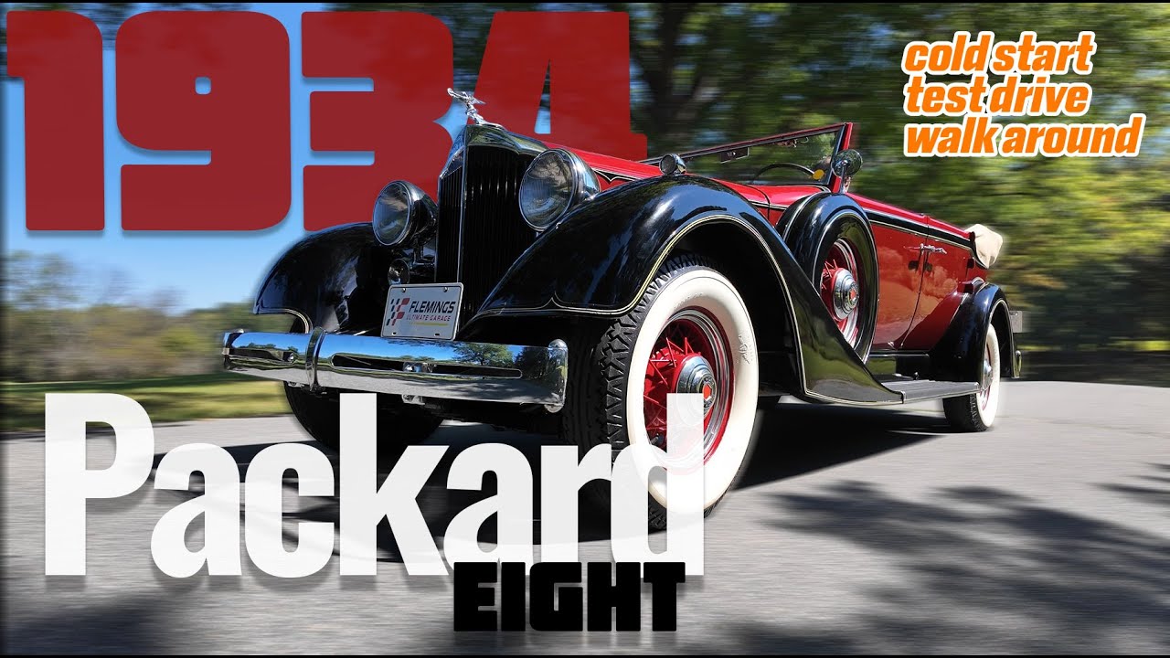 Packard Eight Convertible 1934 года: отреставрированный до мелочей, трехцветный экспонат, икона р...