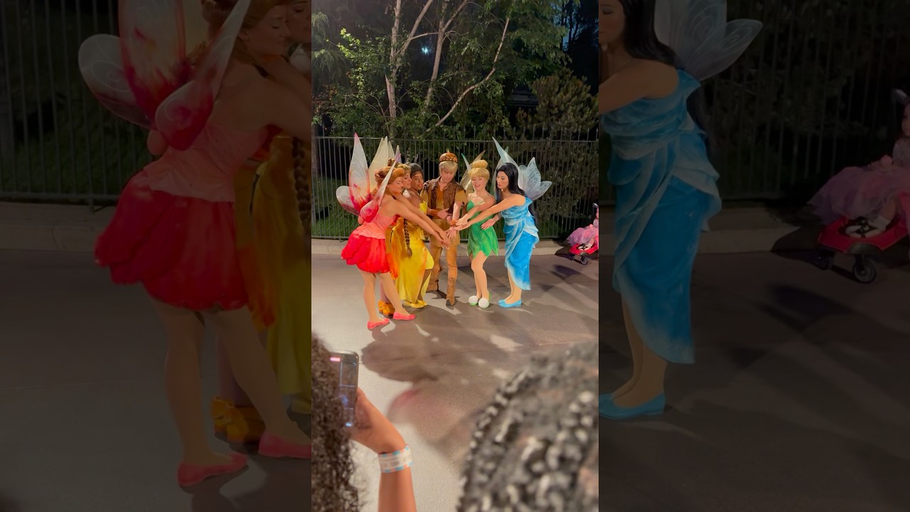 Tinker Bell and friends at Pride Nite 🏰🌈 