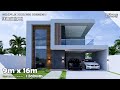 House Design | Simple House | 9m x 16m  2 Storey | 4 Bedroom