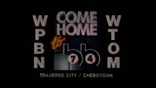 WPBN/WTOM (NBC) Station ID 1986-87 'Come Home to TV-7/4'
