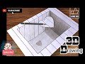 3D illusion drawing on paper step by step guide #art #artist #trend