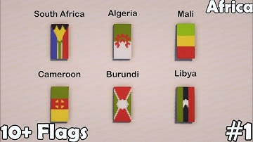 ✔️ Minecraft 1.19 : 10+ Africa Country Flags Banner Designs (Tutorial) [Part - 1]