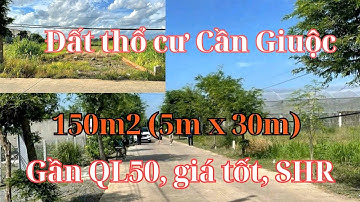 Đất Cần Giuộc. Diện tích 150m2 thổ cư, đường 2 xe tải tránh nhau xã Long An - Cần Giuộc gần QL50 SHR