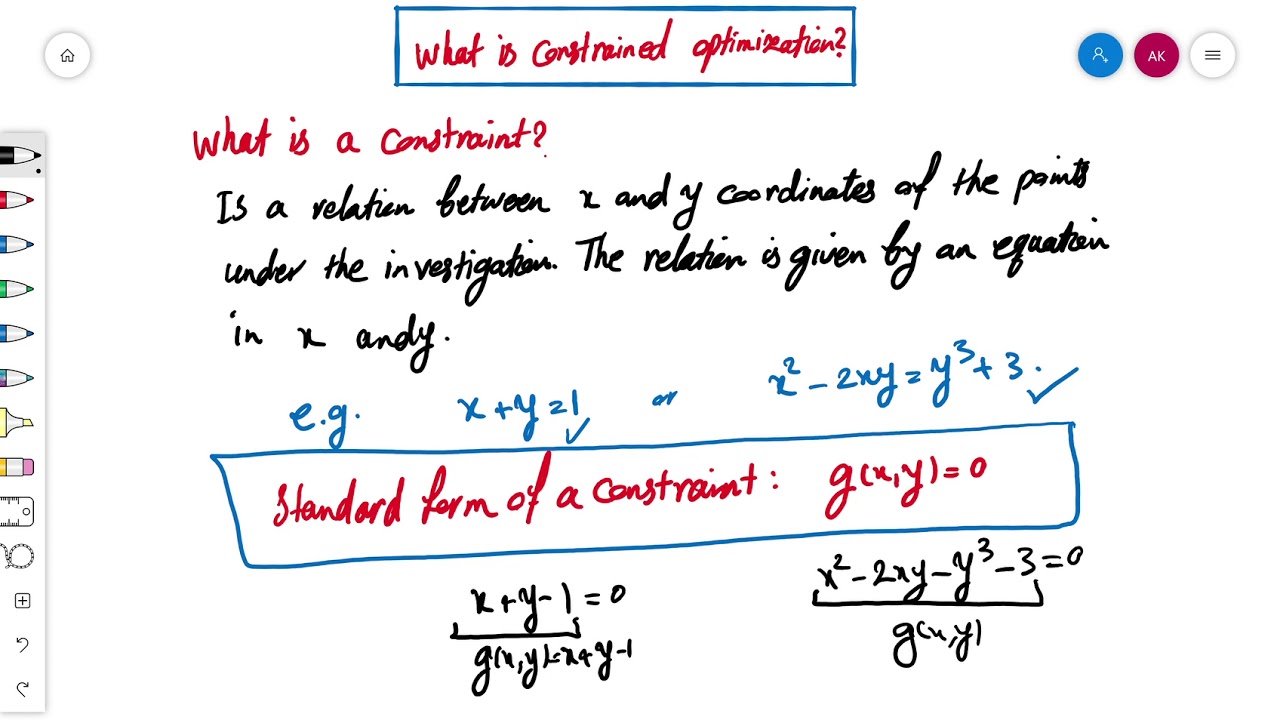 Labtube-(Methods of Calculus)- What is a Constrained Optimization - YouTube
