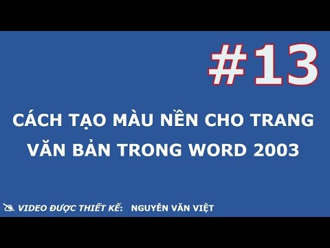 Cách Tạo Màu Nền Cho 1 Trang Word - cách tạo màu nền cho trang văn bản trong word 2003