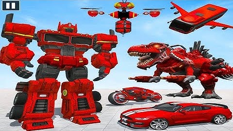 Dino Robot - Flying Bus Robot - Tree Robot Transformation - Android iOS Gameplay