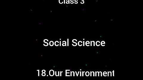 Class III (Social Science) Chapter No. 18 "Our Environment" (Attachment in description box)