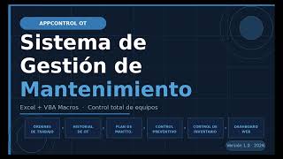 Aplicativo Control de Mantenimiento - Excel VBA macros