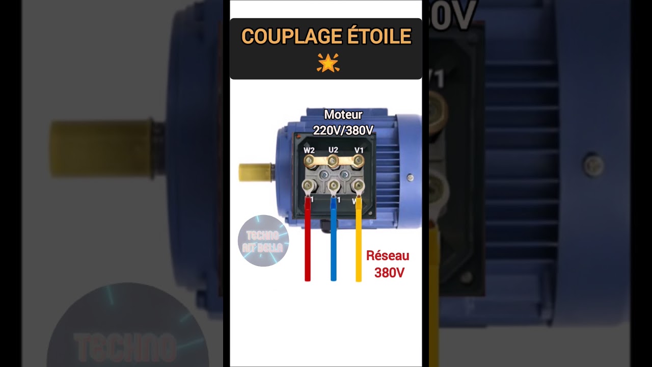 Branchement Étoile Triangle Connection Star Delta تركيب نجمي مثلثي 