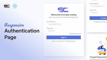Responsive Login Register Page | React JS Tutorial - Auth Page