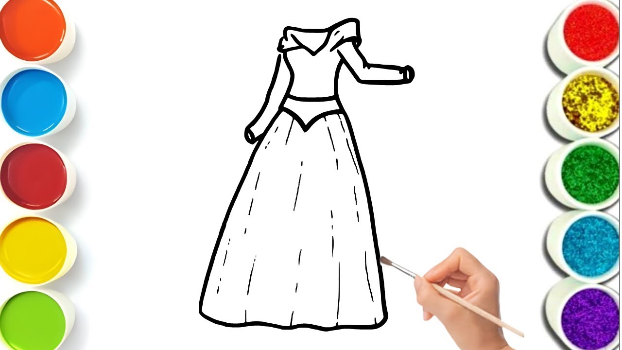 how to draw a beautiful princess dress HOW TO DRAW A DRESS - HOW TO DRAW A PRINCESS DRESS