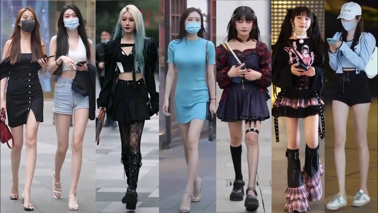 Mejores Street Fashion Douyin China 抖音街拍穿搭 ！Douyin Tiktok China Thời