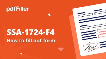 How to Fill Out Form SSA-1724-F4