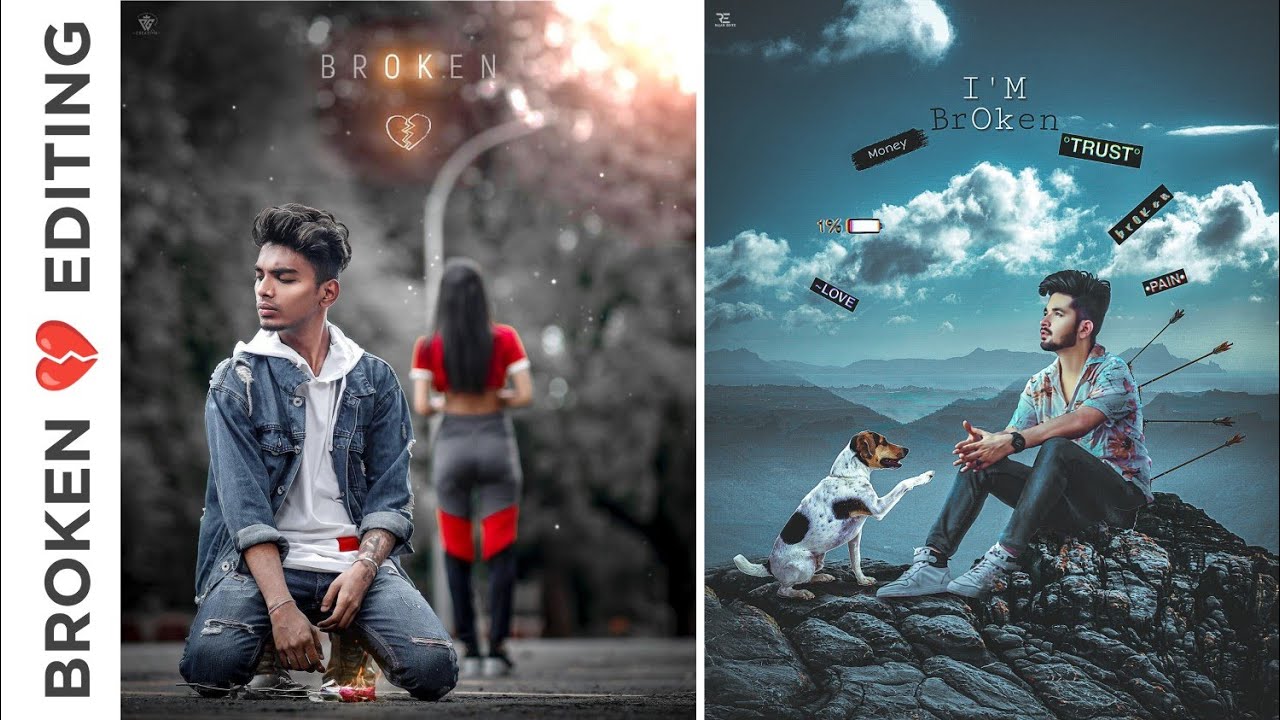 Broken💔 Photo Editing 2021 || Broken Heart Photo Editing Picsart || picsart editing || picsart photo