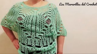#LasMaravillasdelCrochet ??BLUSA A CROCHET Parte #1