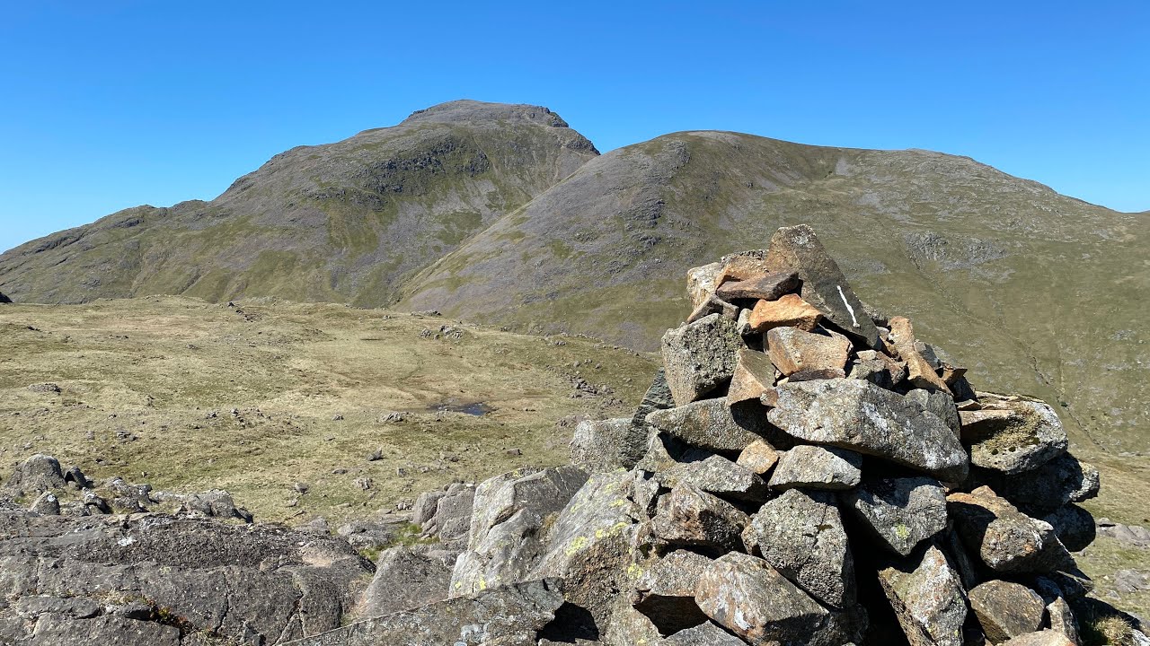 3D Flyover route, Allen Crags and Seathwaite Fell from Seathwaite