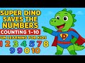 Super Dino Saves the Numbers | Counting 1–10 | Fun Learning for Kids #kids #helpingothers