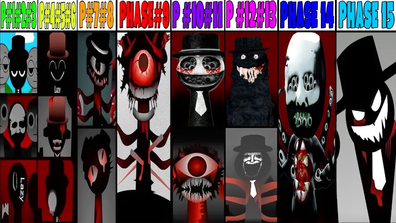 Incredibox Sprunki Mix: Phase 1-3  VS Phase 4-6 VS Phase 7-8 VS Phase 9-12 VS Phase 12-15