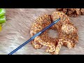 🤩Tutorial Fácil para Tejer Coletero Scrunchie a Crochet en sólo 15 Minutos‼️Tejiendo con Hilda Rosa🔔