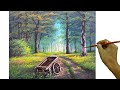 Acrylic Landscape Painting in Time-lapse / Old Cart in the Forest / JMLisondra