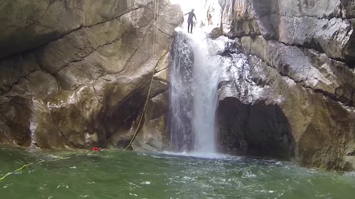 MASSIVE 60ft+ NATURAL WATERSLIDE EXTREME CANYONING GERMANY