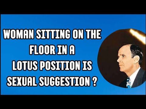 WOMAN SITTING ON THE FLOOR IN A LOTUS POSITION IS SEXUAL SUGGESTION