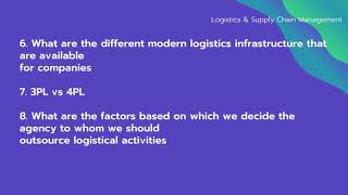 Unit 4 LOGISTICS & SUPPLY CHAIN MANAGEMENT
