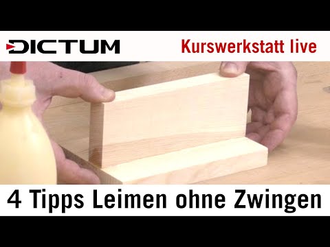 4 Tipps zum Leimen ohne Zwingen - DICTUM Kurswerkstatt Live Tutorial