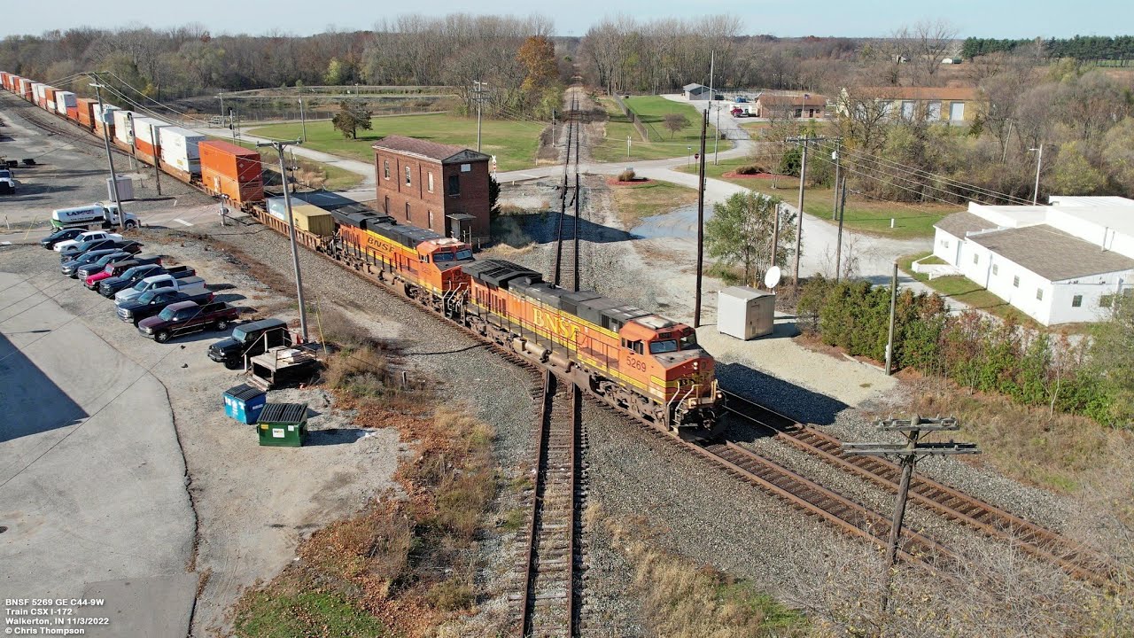 BNSF 5269 Walkerton, IN 11/3/22 Train I-172 - YouTube