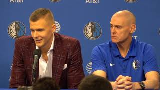 Dallas Mavericks Kristaps Porzingis Introductory Press Conference