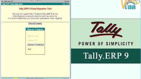 Tally 7.2 Data Migration