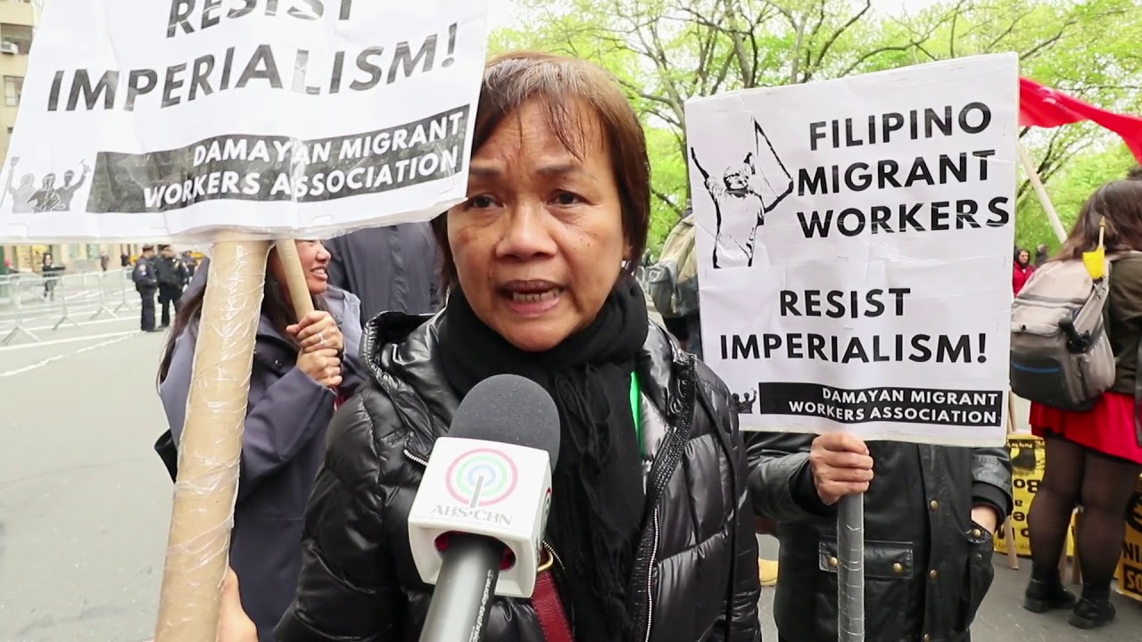 Filipino Migrant Workers March For Labor Rights And Equality Youtube