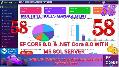 EP 58 Help Desk Management System EF Core NET Core ll .NET 8.0 Tickets, Users, Roles Management,🚀💥