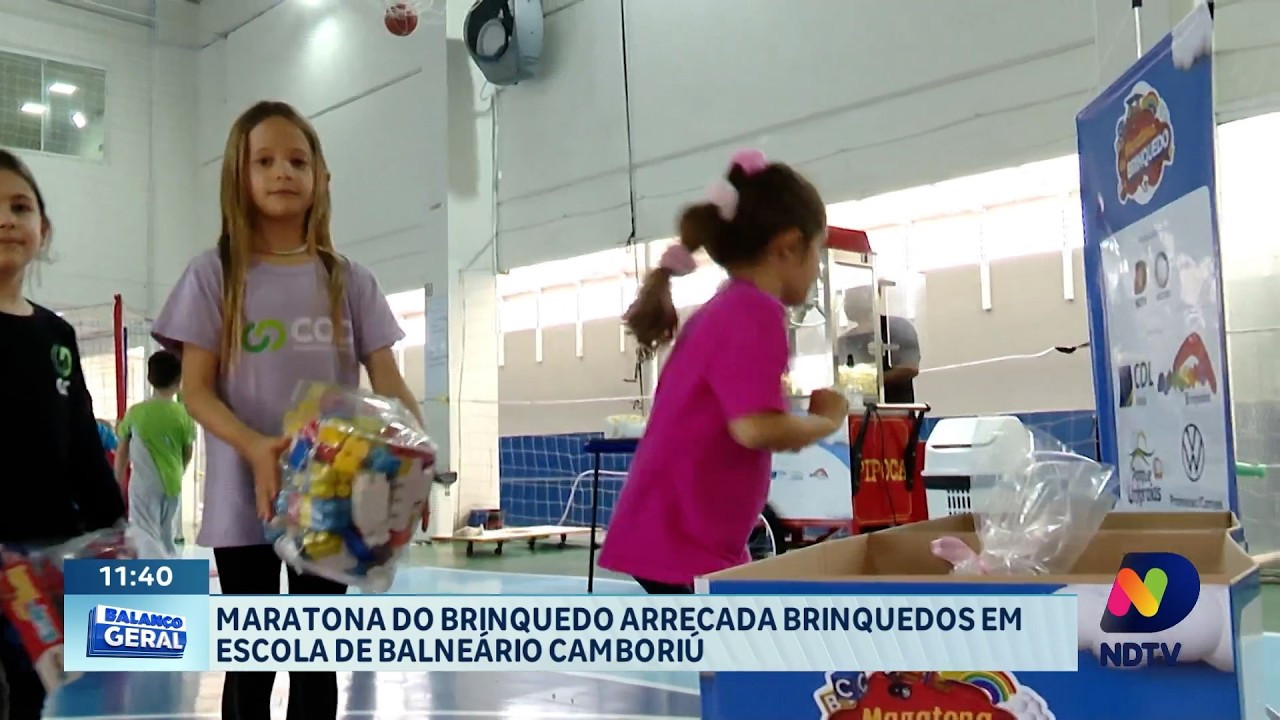Maratona do Brinquedo arrecada doações em escola de Balneário Camboriú