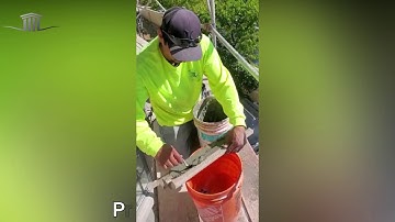 Installation of precast windows surround decoration