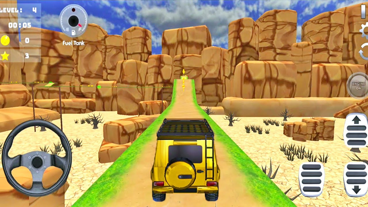 Driving 4X4 Jeep Stunt Racing Game - Uphill Offroad Driving - Jeep Racing Games 3D