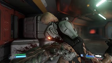 doom 2016 playthrough, ultra nightmare, run 1 level 9 - lazarus labs 100% secrets/bonus