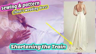 ✂ Shortening My Client's Wedding Dress Train × Types of Wedding Train × Sewing Tutorial