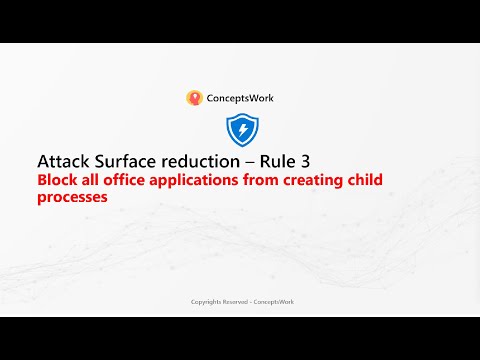 Attack Surface Reduction Rules| Rule 3 | Block all Office applications from creating child processes