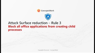 Attack Surface Reduction Rules| Rule 3 | Block all Office applications from creating child processes