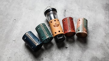 Handcrafting a Leather Lantern Cover in the Wild | Calm, Craft & Creek Sounds #leathercraft